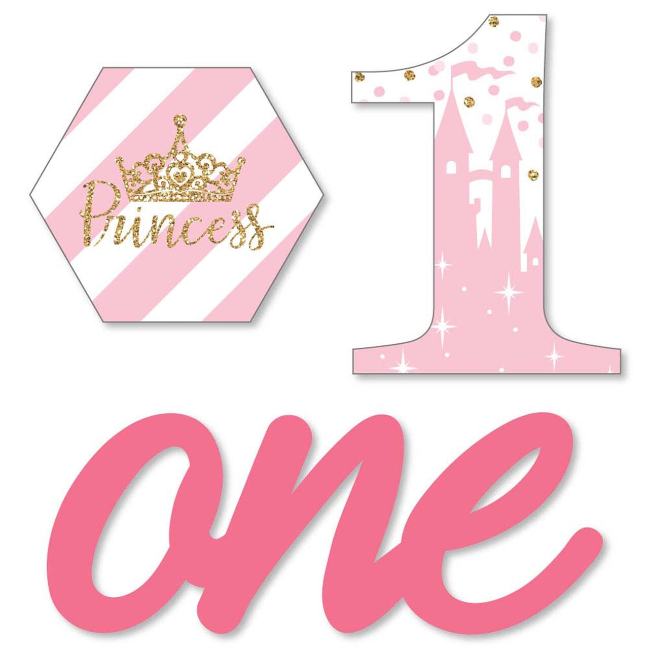 Big Dot of Happiness 1st Birthday Little Princess Crown DIY